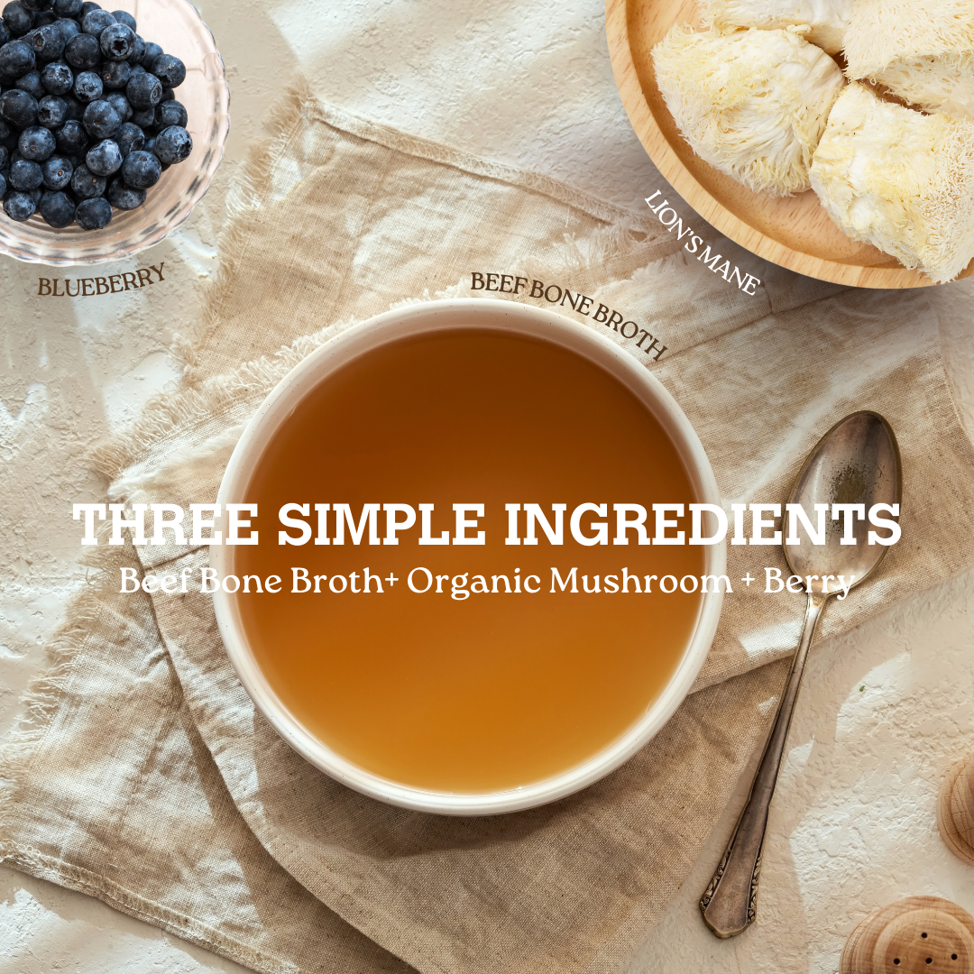 Lion's Mane & BlueBerry Mushroom Bone Broth