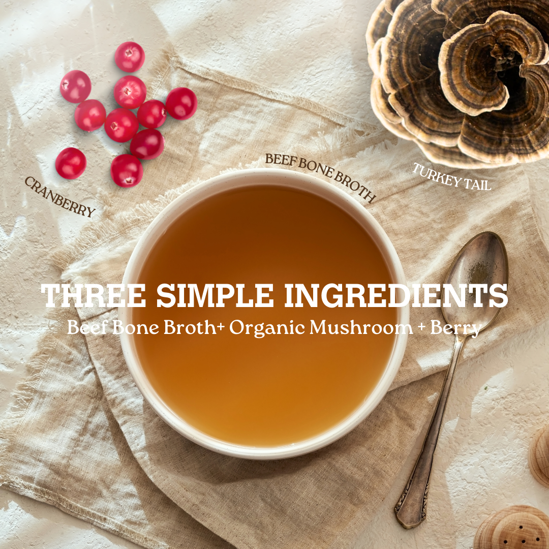 Turkey Tail & Cranberry Mushroom Bone Broth